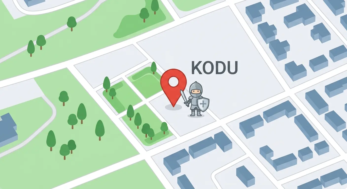 Rüütel kaardil kaitsmas koduaadressi